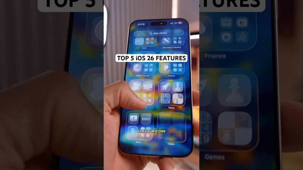 TOP 5 iOS 26 Public Beta Features 🍎 #apple #ios26 #tech