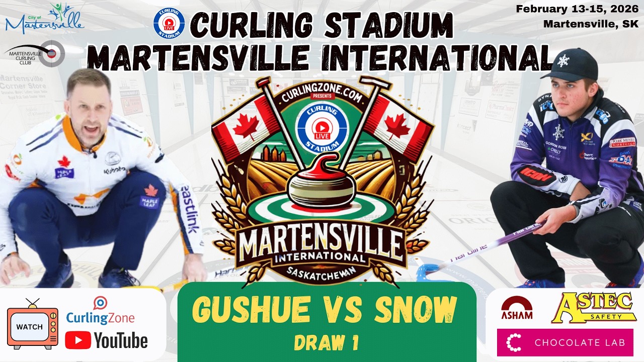 FEATURE: Brad Gushue vs. Rogan Snow - Draw 1 - Curling Stadium Martensville International [1]