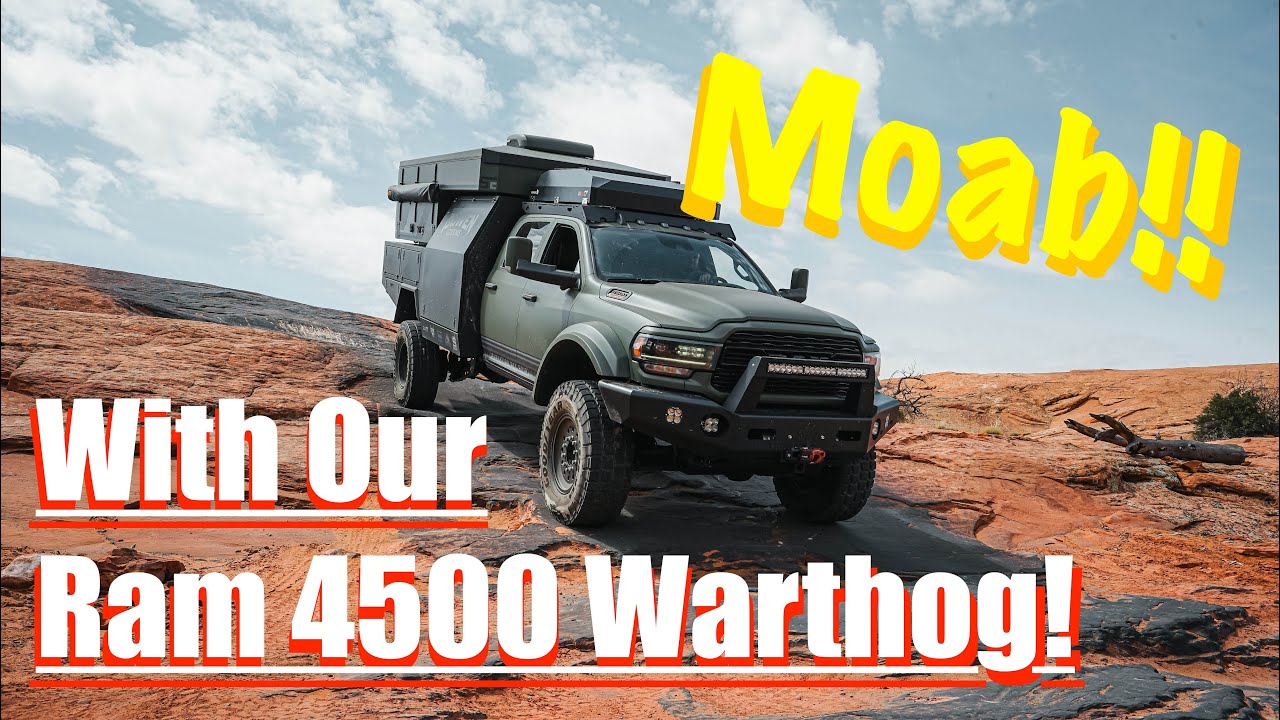 Moab trail in the Warthog (84” CA) Ram 4500 EOG/Supertramp/LiquidSpring