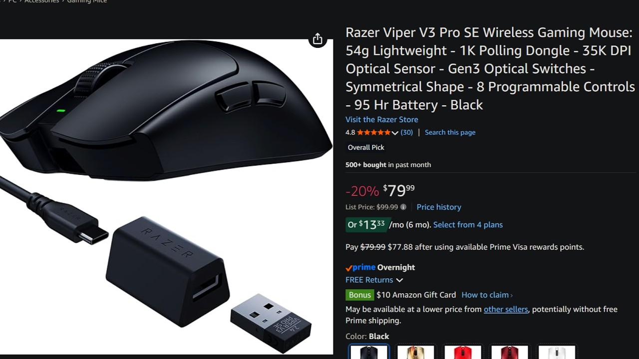 BEST DEAL IN GAMING MICE? Razer Viper V3 Pro SE (shocking edition)