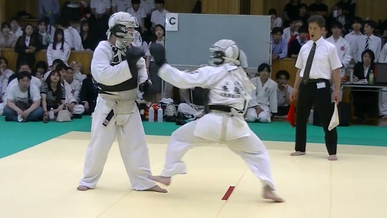 2025日本拳法西日本学生拳法個人選手権大会 男子3段以上の部 3位決定戦 安 性彬（大阪公立大杉本）VS 東屋 良介（大阪商業大学）@nipponkenpo