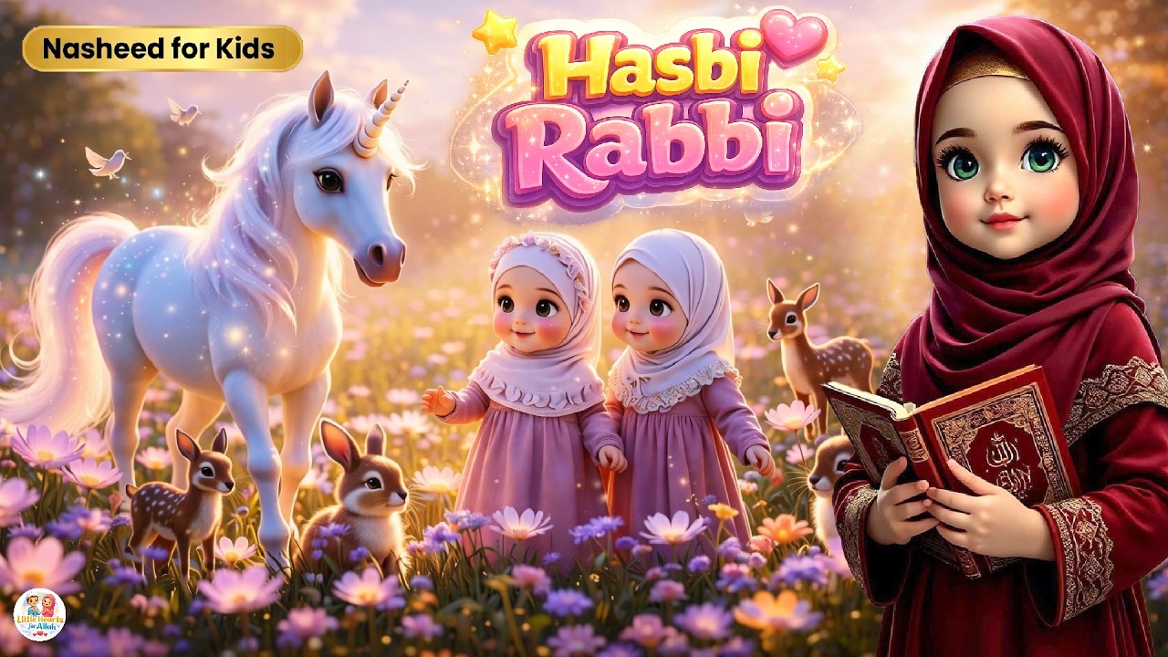 Hasbi Rabbi Jallallah | Special Beautiful Islamic Naat for Kids Fairyland Little Muslim Kids+Family