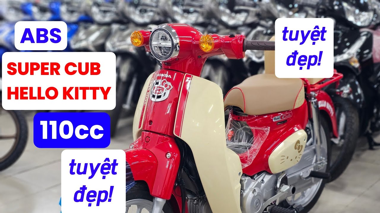 Cận cảnh Super Cub 110 Hello kitty nội địa Nhật tuyệt đẹp tại CH Mai Duyên. Khải Phạm #cup #cub #110