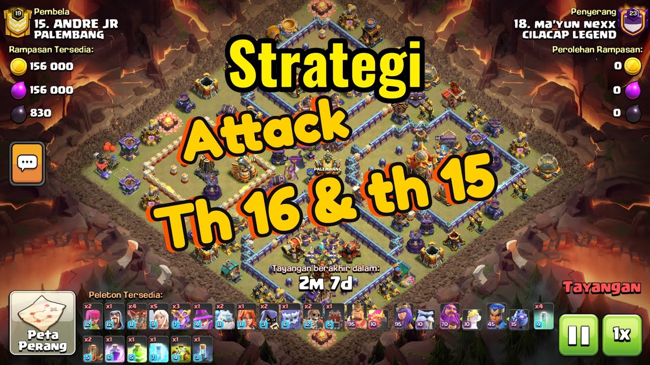 Clash of clans : serangan TH 16 & TH 15 