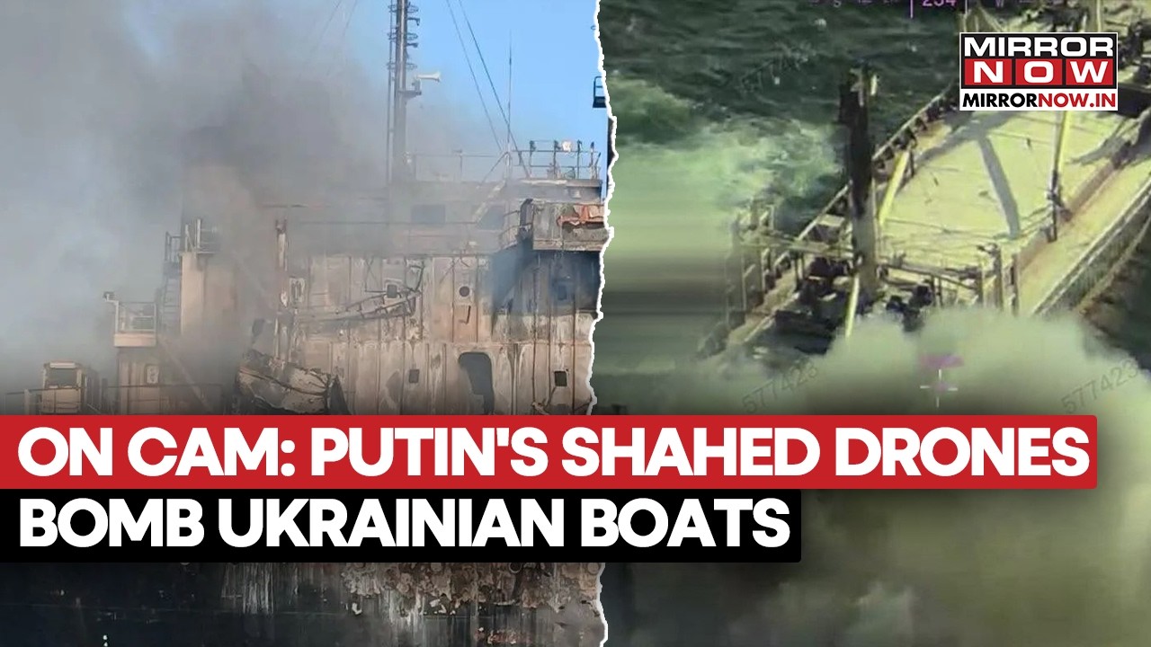 BLACK SEA UNDER ATTACK! Putin's Shahed Drones Bomb Ukrainian Boats In Odesa Ports