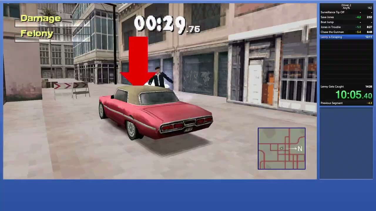 Driver 2 Any% Speedrun in 14:21.39 (Latest PB!)