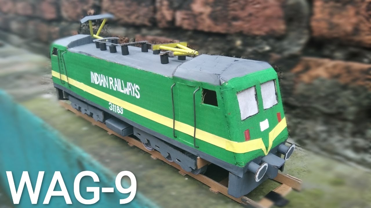 How to make a train hommade Indian wag 9 engine modal at home