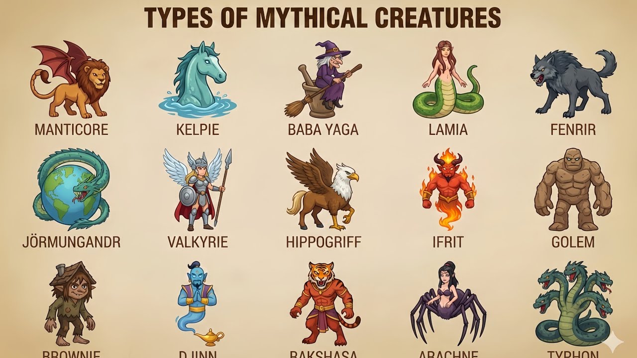 15 Most Powerful Mythical Creatures in the World | Legendary Creatures Explained | Manticore& more 
