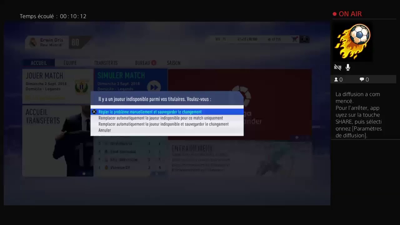 Carri&egrave;re manager challenge avec zizou