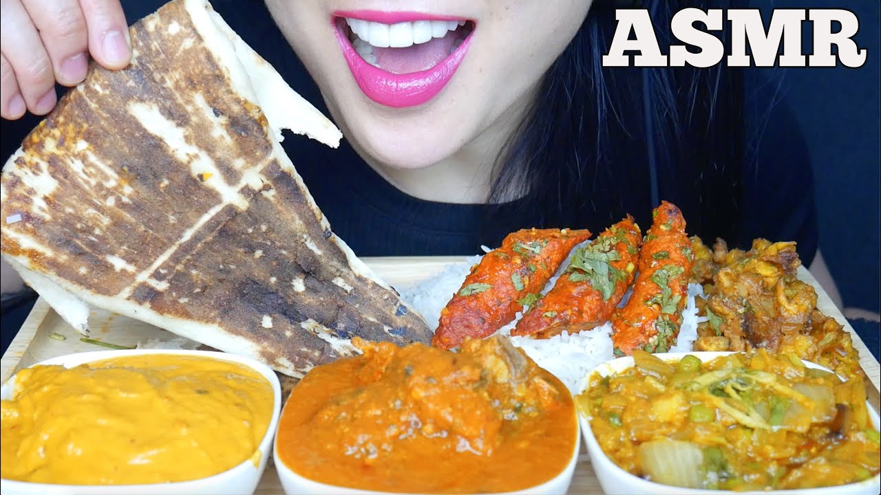 ASMR CHICKEN CURRY MALAI KOFTA EGG PLANT BHARTHA SEEKH KEBAB (EATING SOUND) NO TALKING | SAS-ASMR