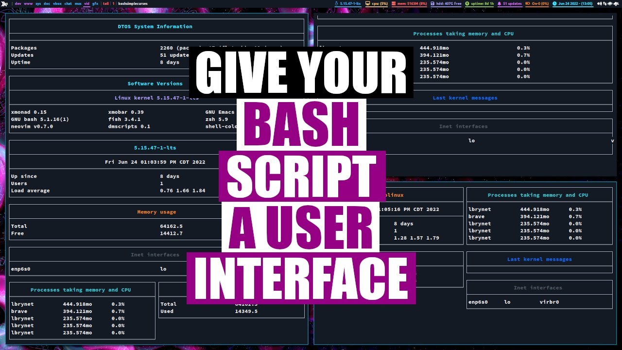 Преобразуйте свои скрипты с помощью Bash Simple Curses
