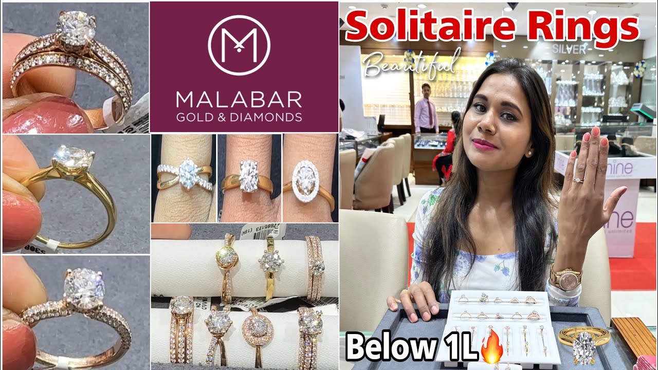 Malabar Solitaire Diamond Rings Starting 54K Designs With Price| Latest 2023 Solitaire Diamond Rings