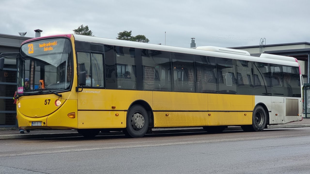 V-S Bussipalvelut 57 Scania Lahti Scala K230UB @ Jouko bus line 22 in Imatra, Finland