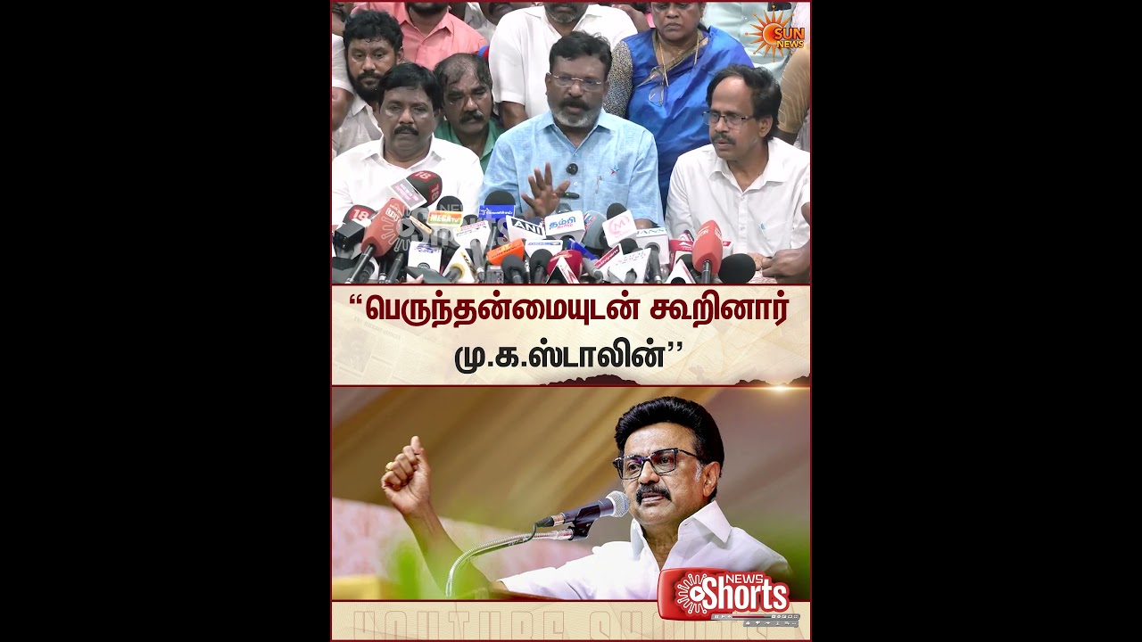 Thirumavalavan | VCK | TVK Vijay | DMK | MK Stalin | Sun News