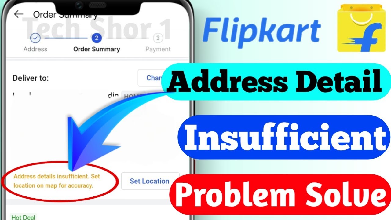 Flipkart Fix Address details Insufficient Problem solve