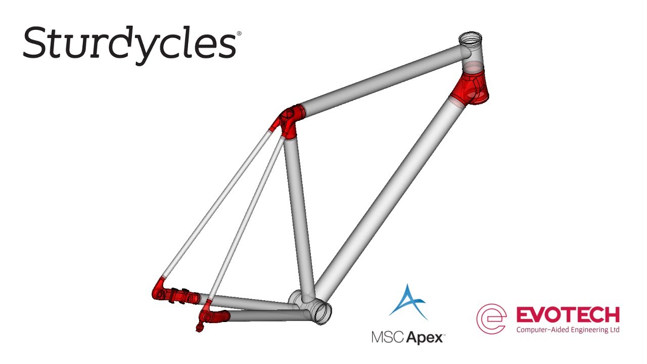 Sturdy Cycles Additive Manufacture Titanium Bike Frame | MSC Apex FEA Show Reel