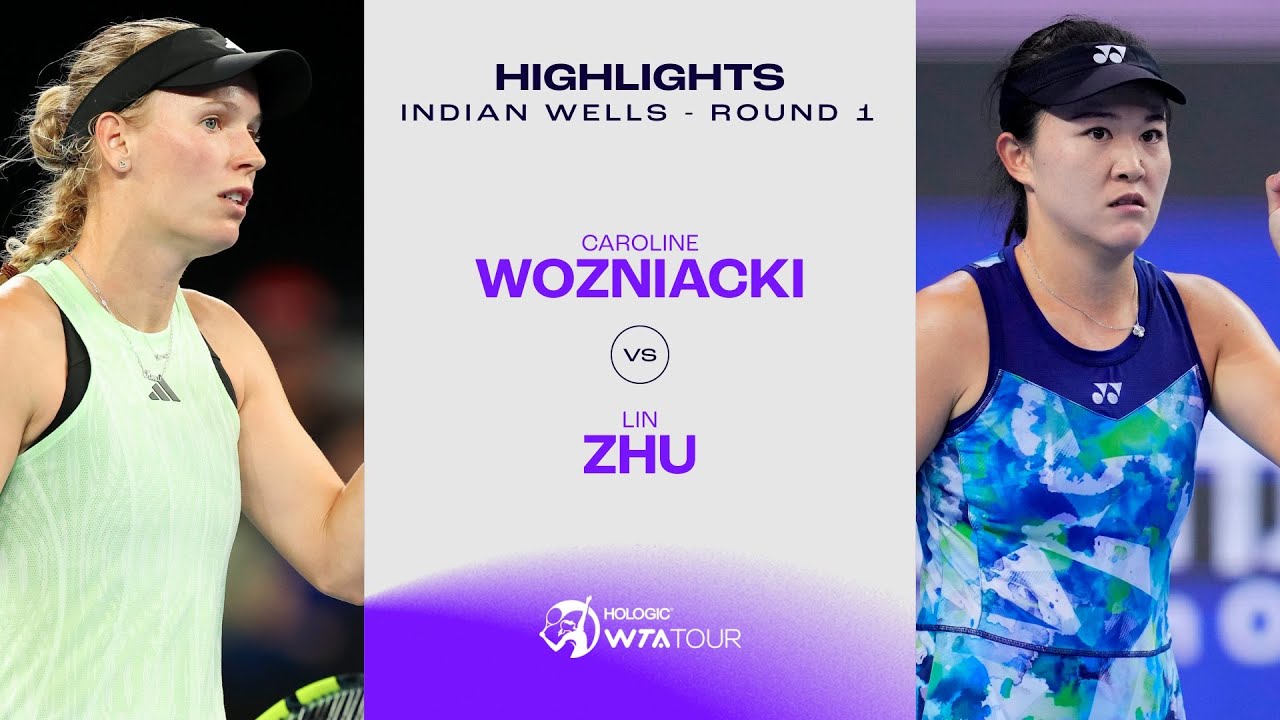 Caroline Wozniacki vs. Zhu Lin | 2024 Indian Wells Round 1 | WTA Match Highlights