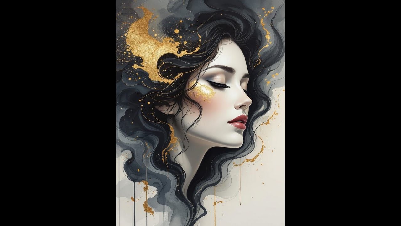 Beautiful  woman  triptyque
