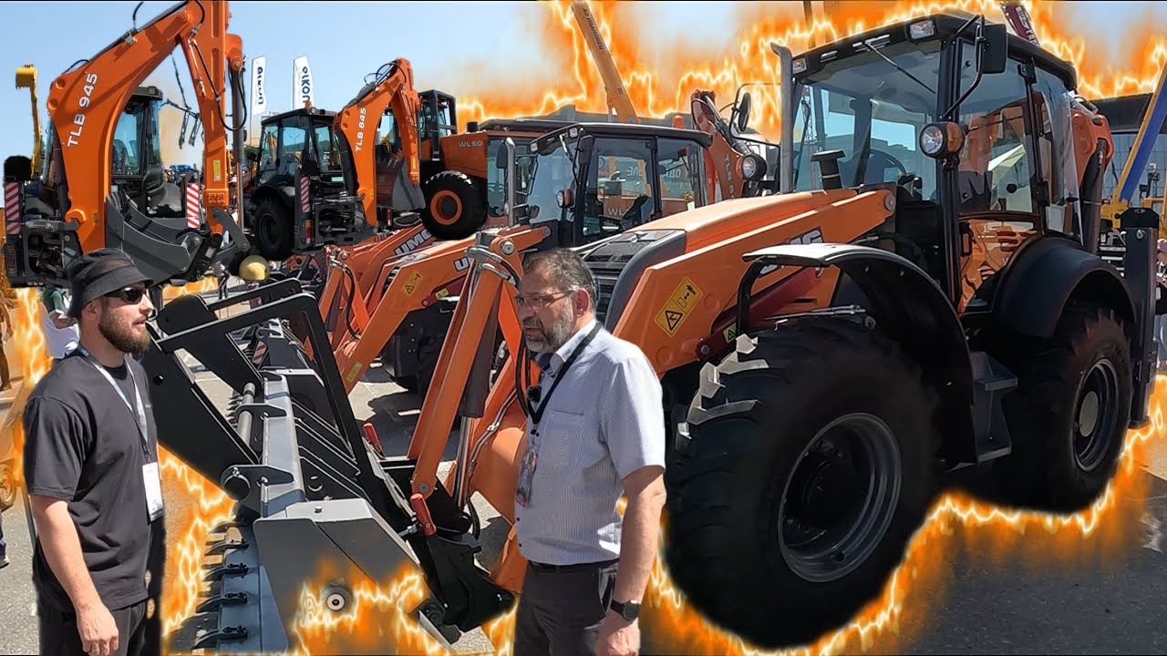 ￼Тверской экскаватор погрузчик UMG TLB 945-￼845! Выставка СТТ 2025, Москва!