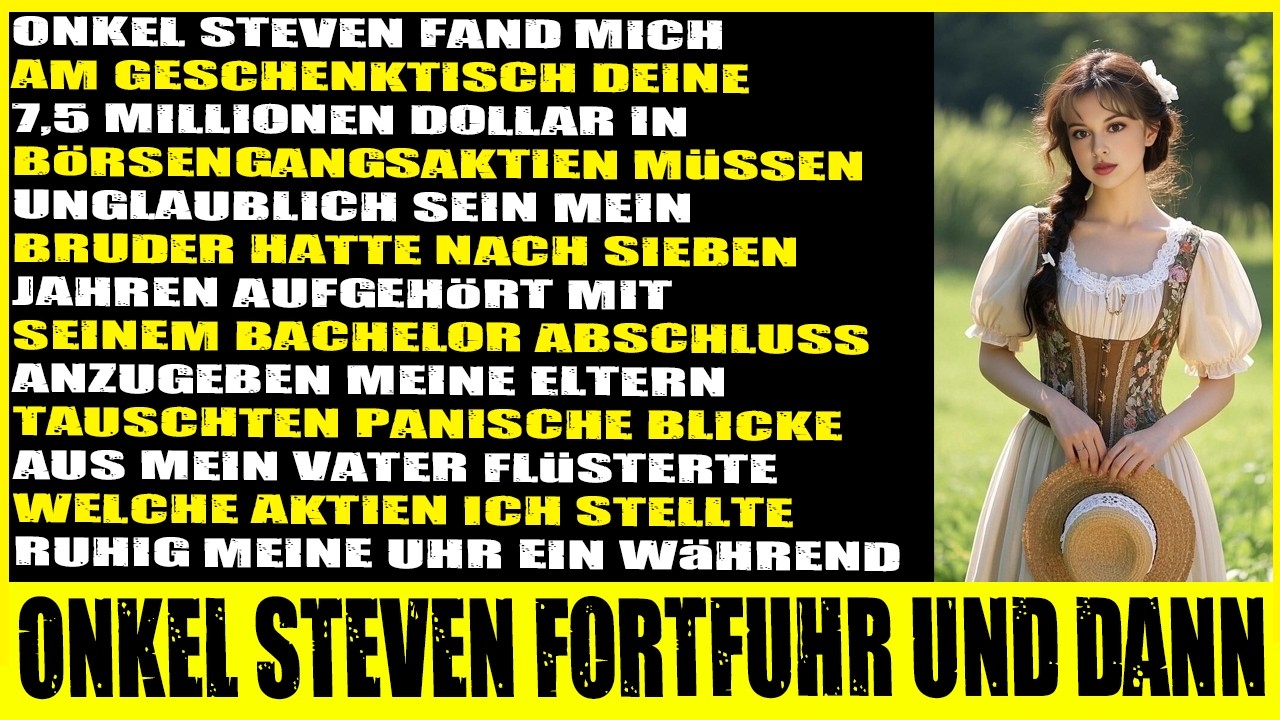 Bei der Abschlussfeier meines Bruders fragte Onkel Steven nach meinen 7,5 Mio. $ IPO-Aktien