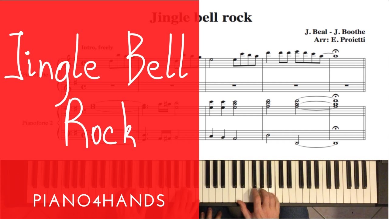 Jingle Bell Rock (Beal/Boothe) - Arr. for Piano four hands (score)