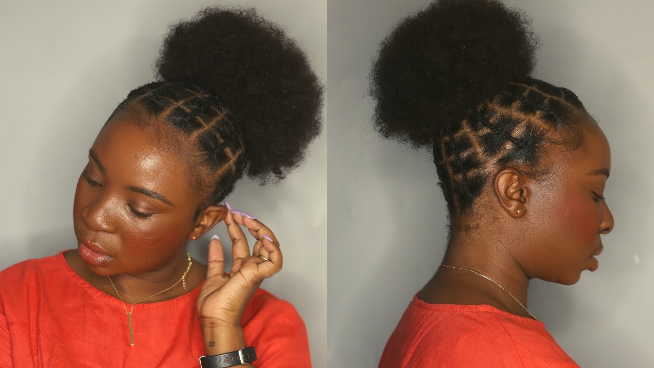 African Threading Updo on Short Natural Hair | South African YouTuber