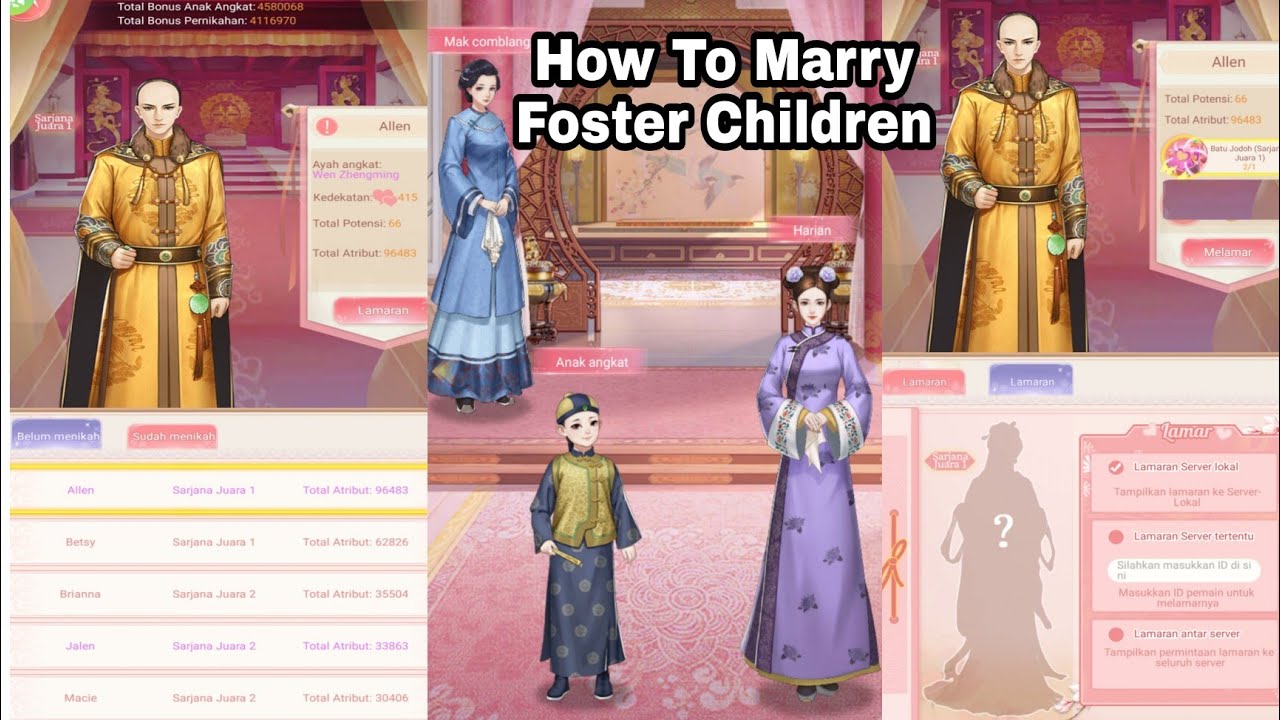Update! Cara Menikahkan Foster Children/ Anak Angkat di Matchmaker. Legend Of The Phoenix Game
