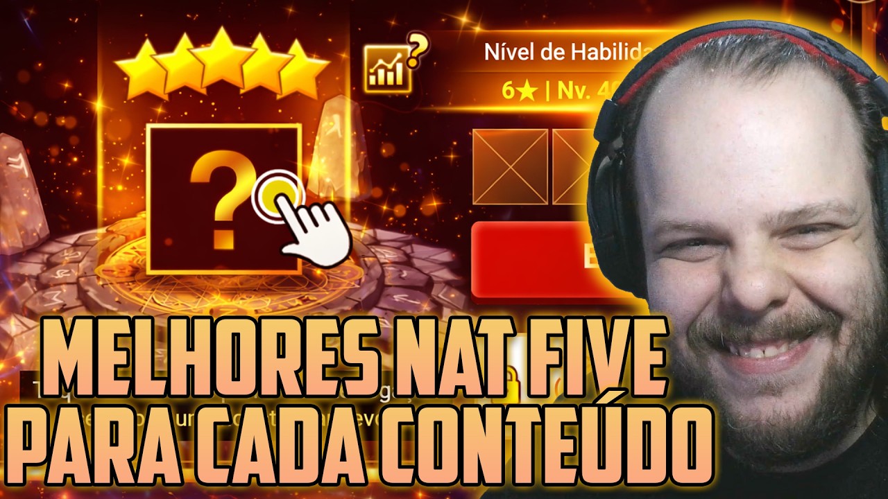 OS MELHORES NAT FIVES PARA CADA CONTE&Uacute;DO DE PVP DO SUMMONERS WAR PARA VOC&Ecirc; ESCOLHER!