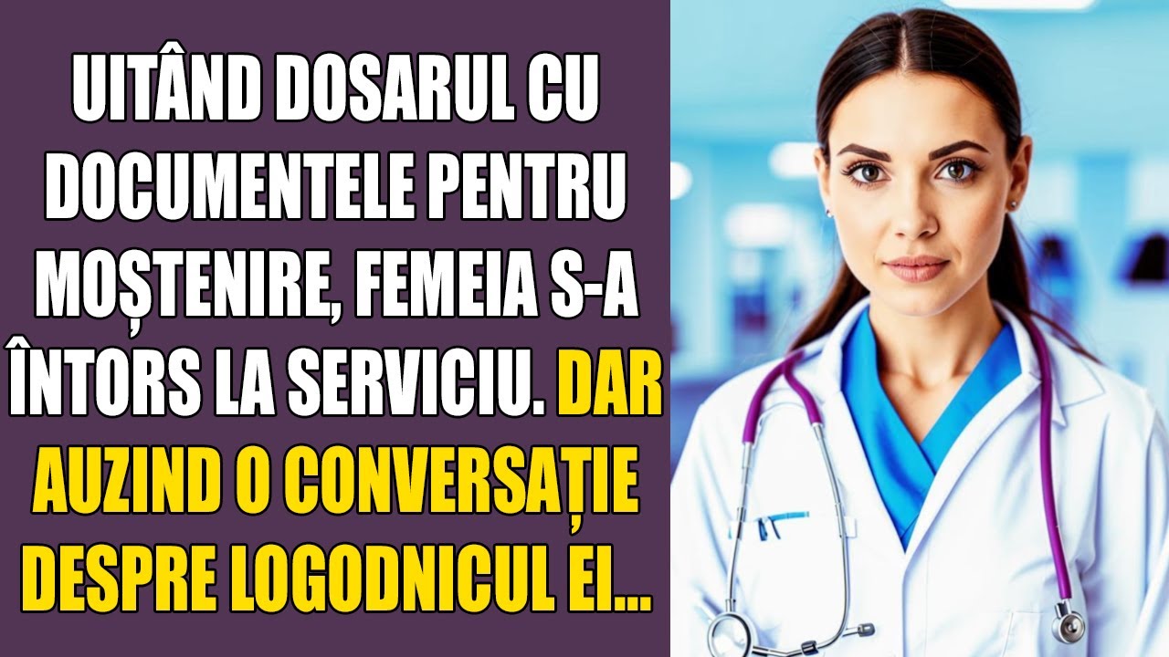 Uitând dosarul cu documentele pentru moștenire, femeia s-a întors la serviciu. Dar auzind o conversa