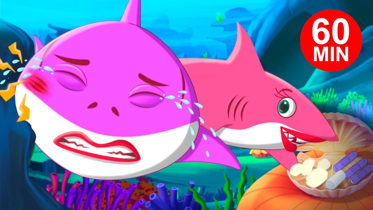 Baby Shark Got A Boo Boo + More Baby Shark Songs - FunForKidsTV Nursery Rhymes