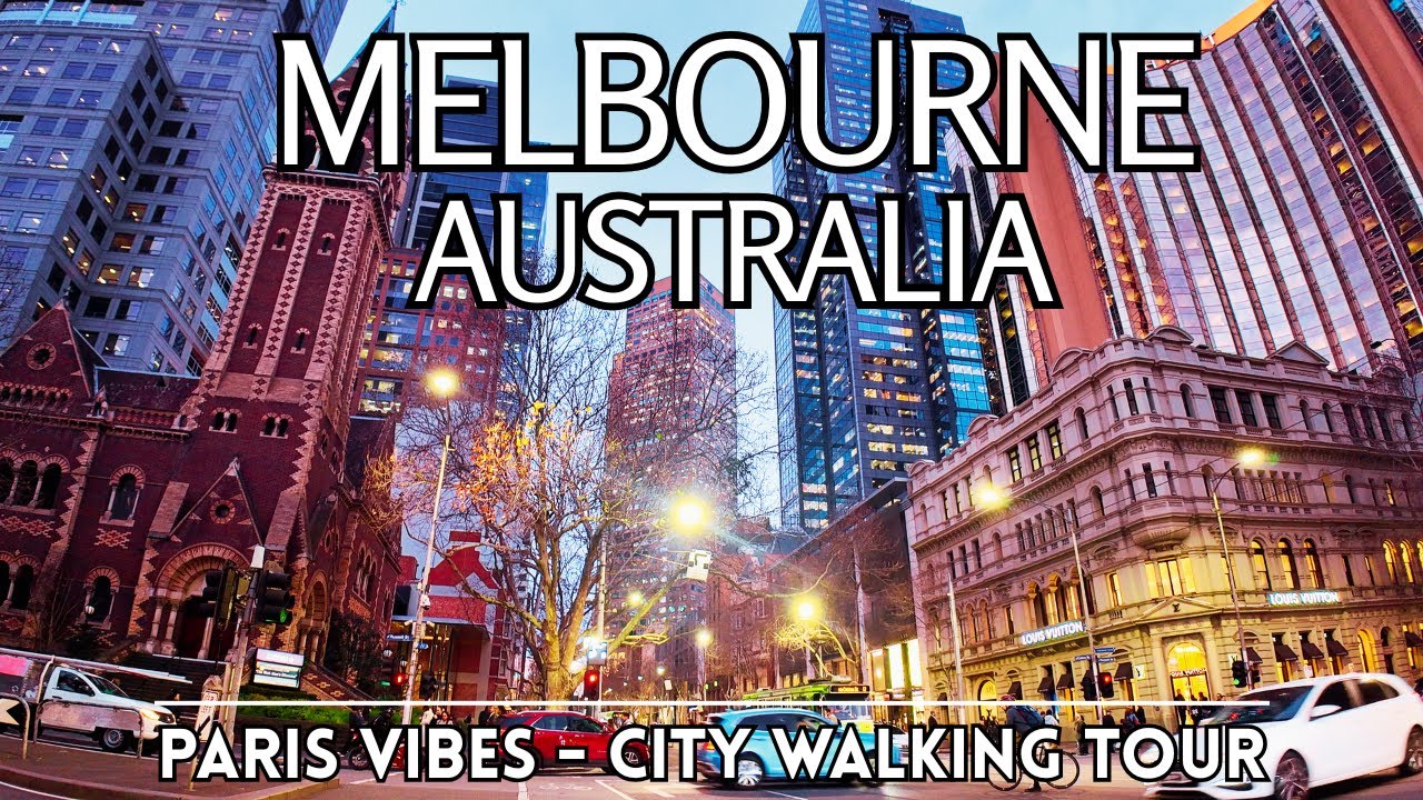 Winter Walk in Melbourne's Paris End | Collins Street Walking Tour | Australia 4K