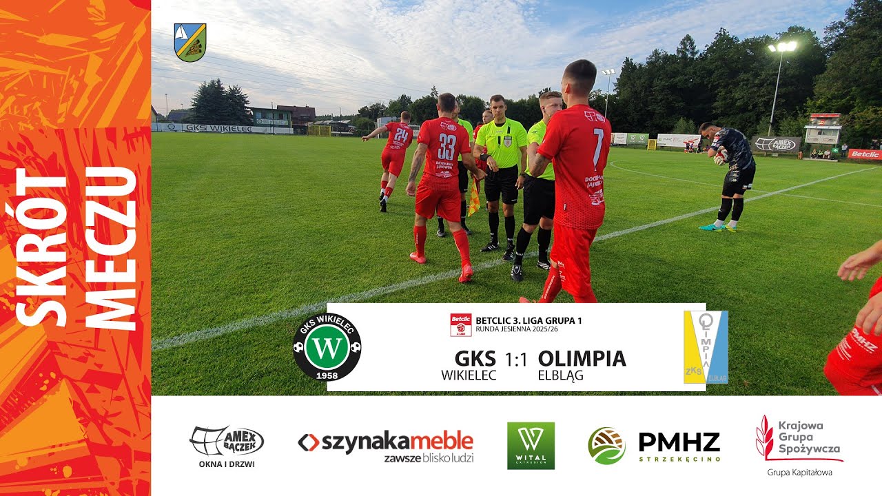 SKRÓT | GKS Wikielec - Olimpia Elbląg | III liga, gr.1 | 2025/26 | 5. kolejka