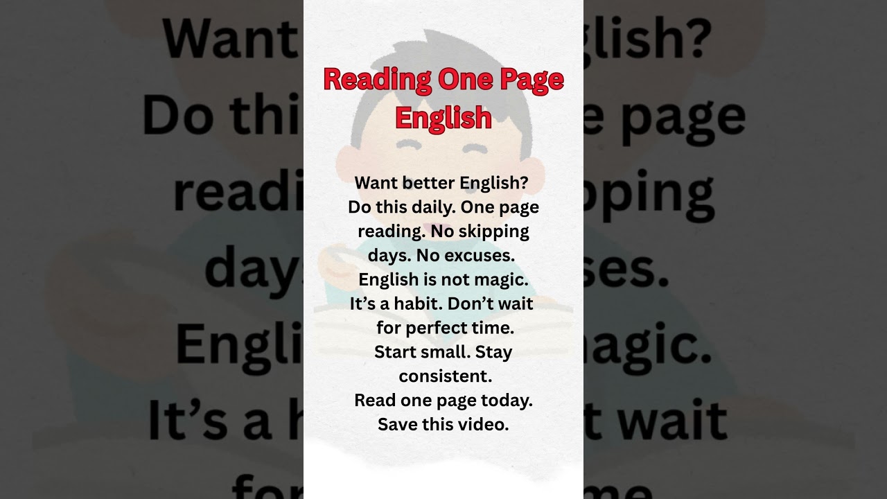 Want Better English? Read One Page Daily