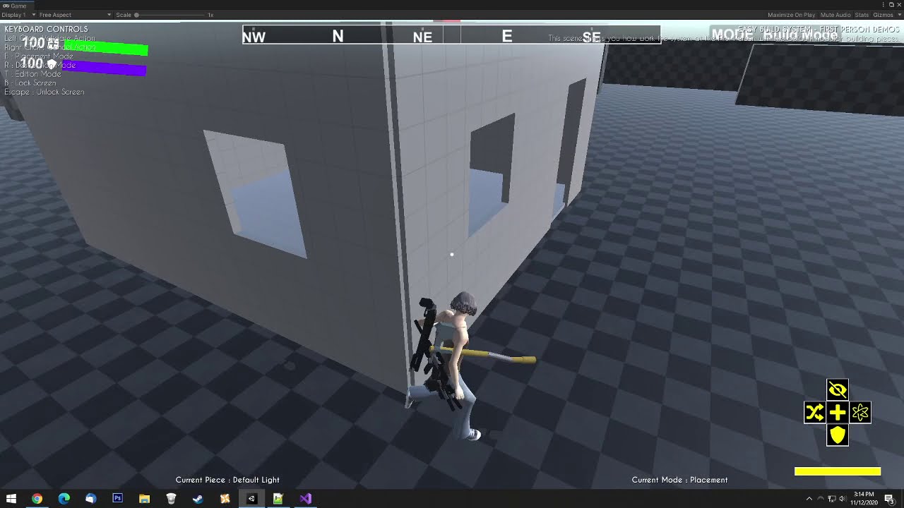 Unity3D Game Kit Controller + Easy Build System V5 Integration testing