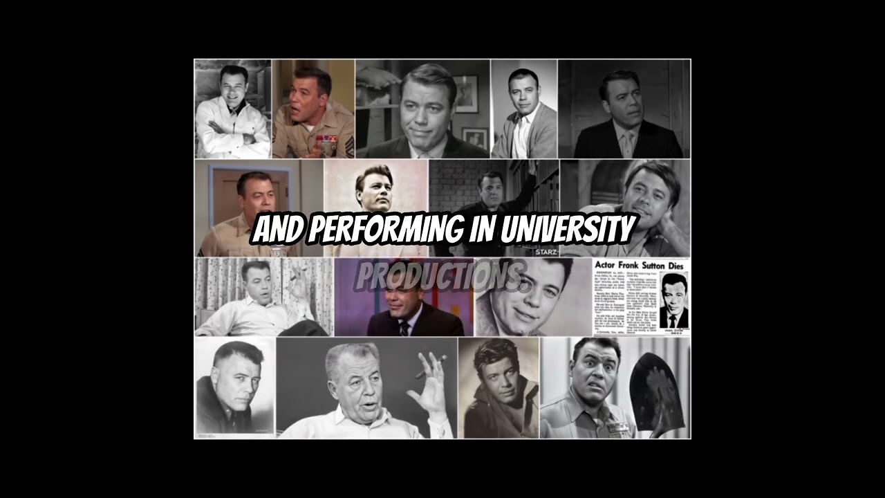 🎭 **The Life and Legacy of Frank Sutton: Gomer Pyle’s Sgt. Carter Like You've Never Seen!** 🌟