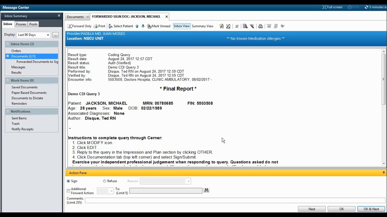 CDI Query Response