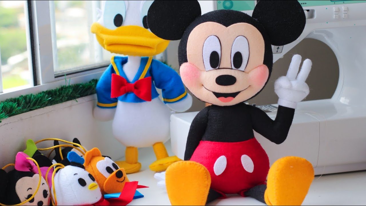 Aprenda a Fazer o Mickey Mouse em Feltro - MOLDES NA DESCRIÇÃO! 😍