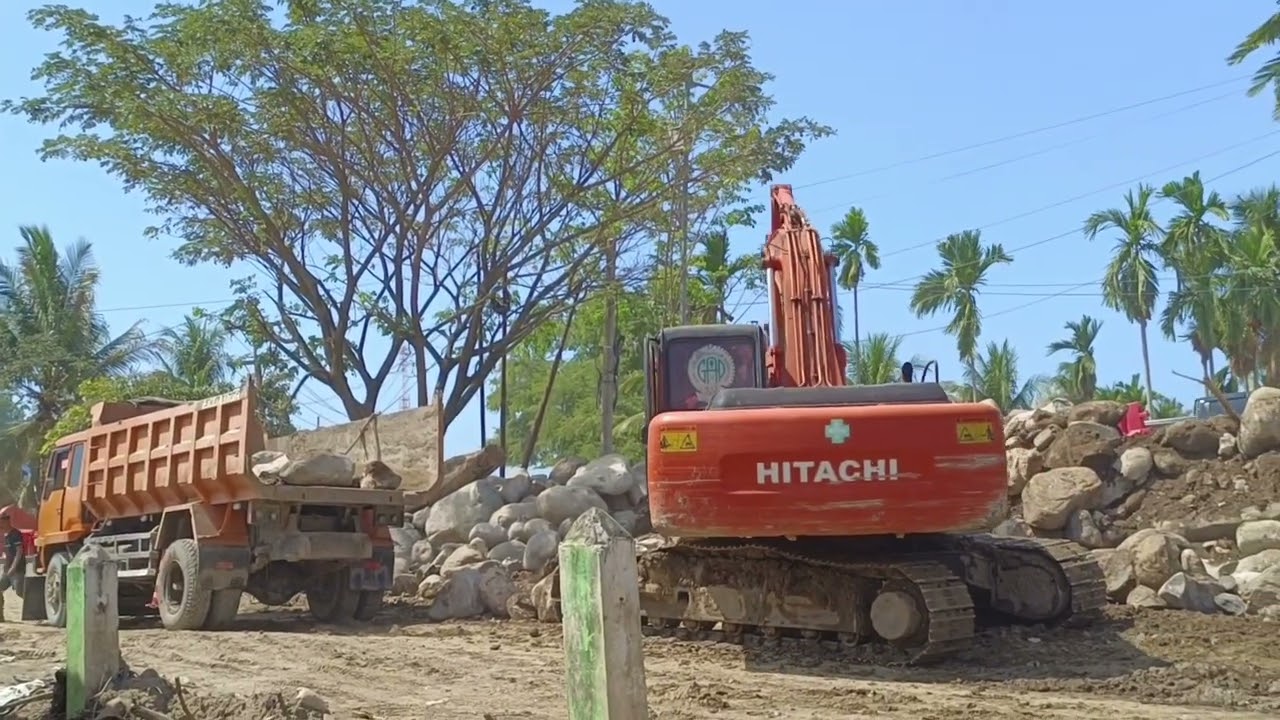 construction of a new embankment 