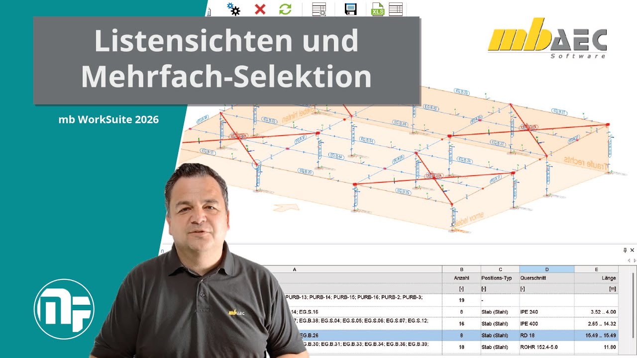 Effizientere FE-Modelle: Listensichten & Mehrfach-Selektion in MicroFe (Level B) - mbinar #25-14