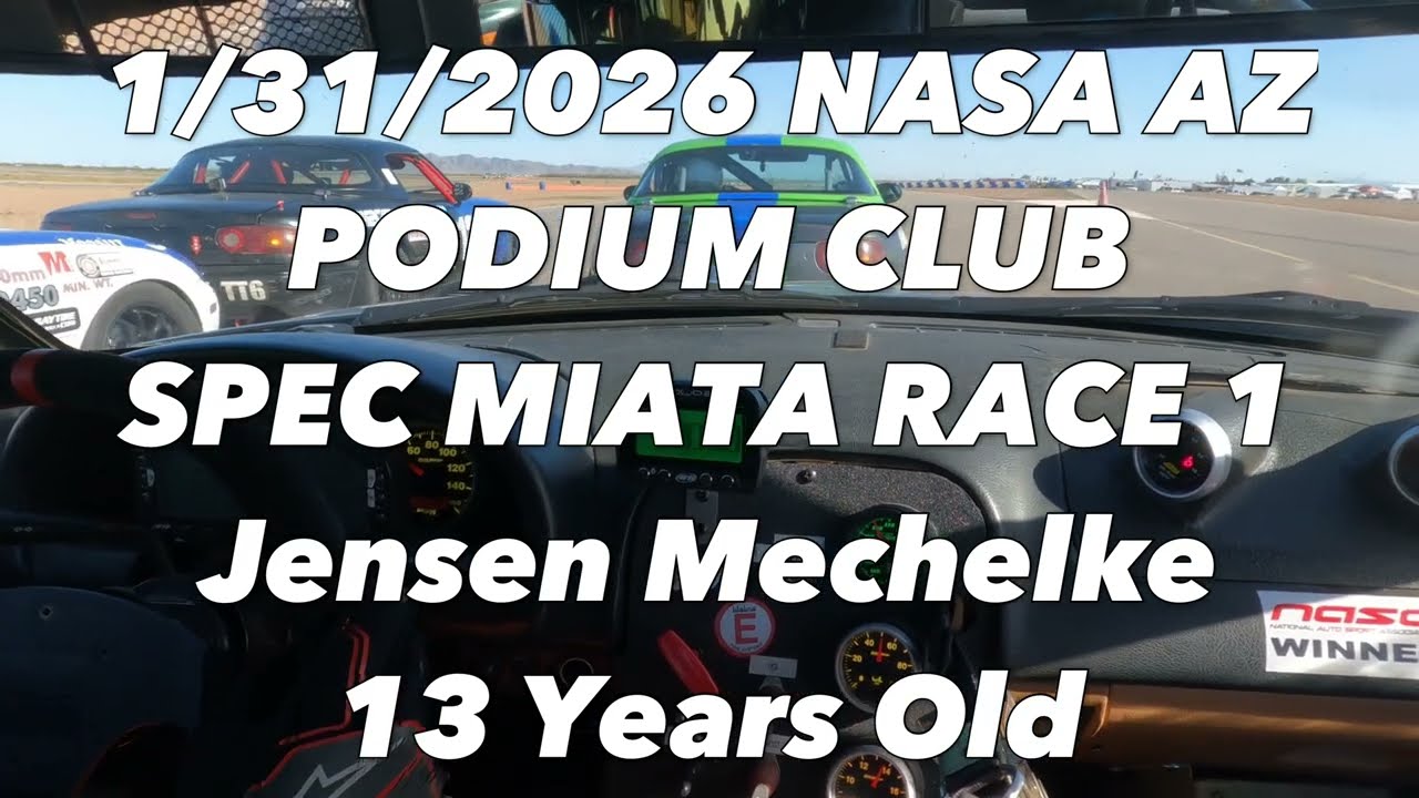 (Onboard) Spec Miata - Podium Club Race 1 - 1/31/26