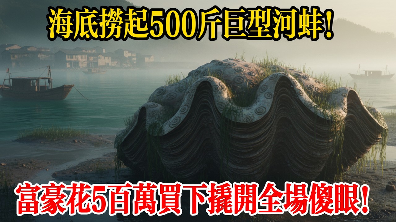 海底捞起 500 斤巨型河蚌！富豪花 500 万买下，撬开那一刻全场瞬间傻眼！