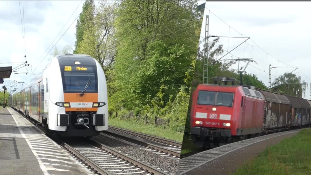 Treinen in Rheinhausen Ost en Hochfeld Süd (D)
