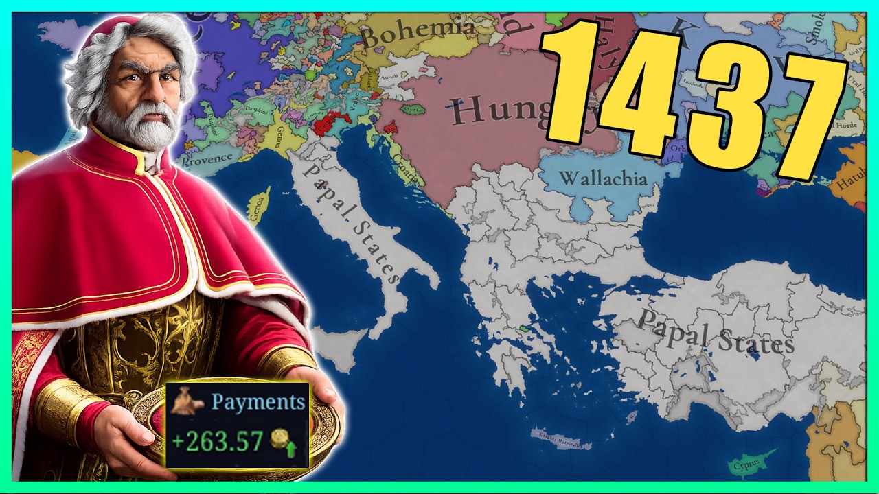 I expanded a bit too much in first 100-years as EU5 Papal State