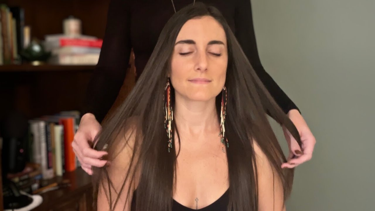 ASMR Soft & Tingly Touch 💗 Hair Play, Face Tracing, Brushing, Feather (No Talking, Real Person)