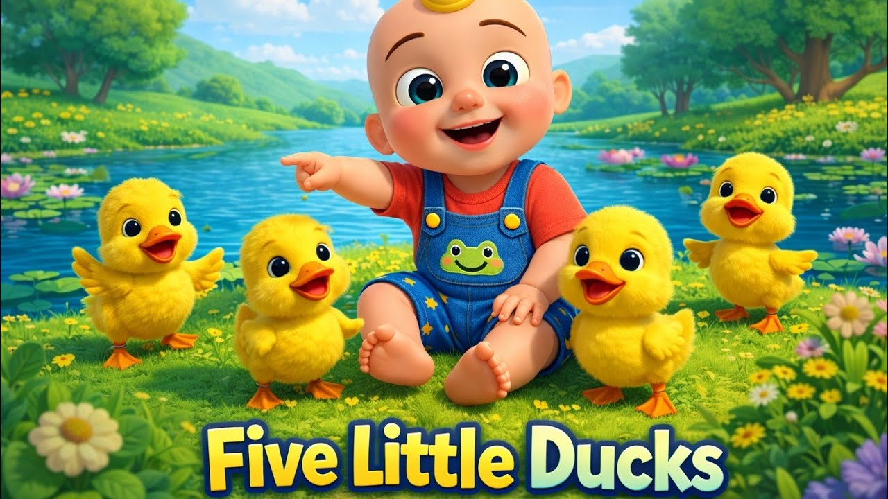 Five Little Ducks Went Swimming One Day 🐥 Bubble Beeps Nursery Rhymes 🎶 Learn Counting!