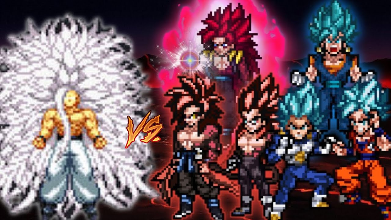 Goku SSJ Infinity MUI OP VS Fusion Vegito OP(Goku & vegeta) & Fusion Gogeta OP in Jump Force Mugen
