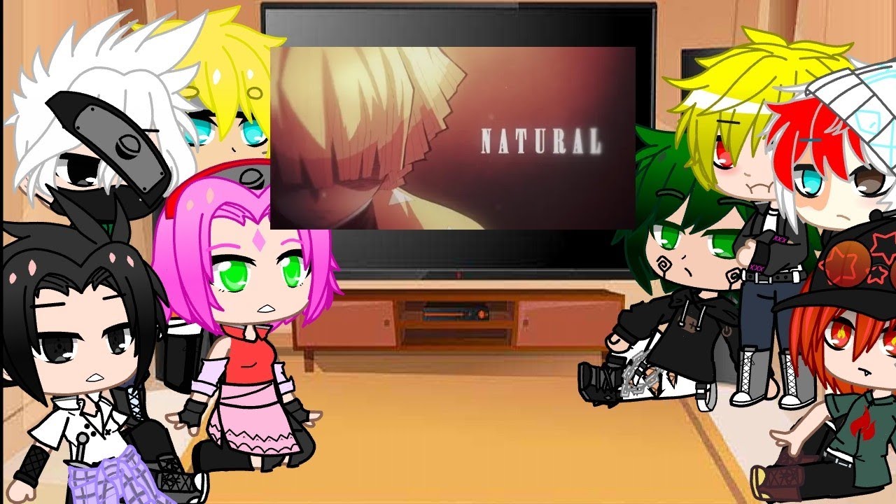 Naruto e bnha reagindo a demon slayer natural amv