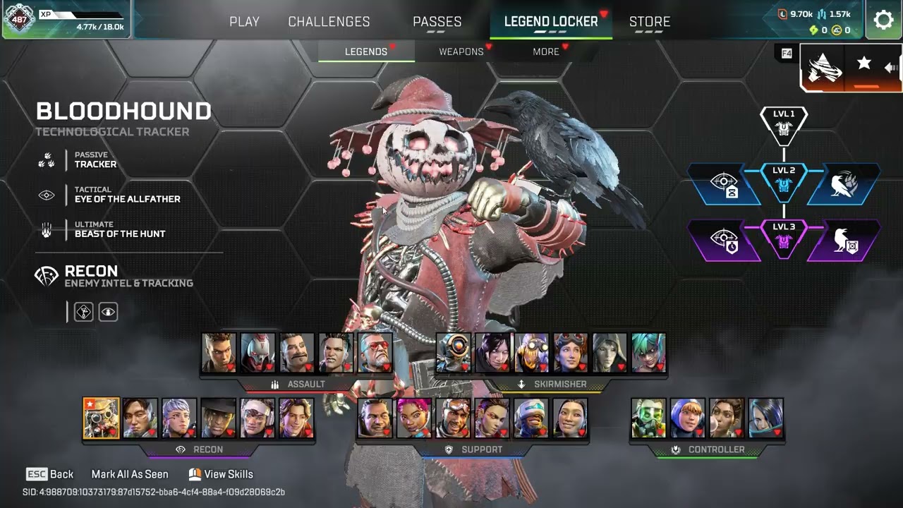 S26 Predator - High Tier Account, 487 Level, 7 Heirlooms,378 Baller, skins,5 Collection Event bought
