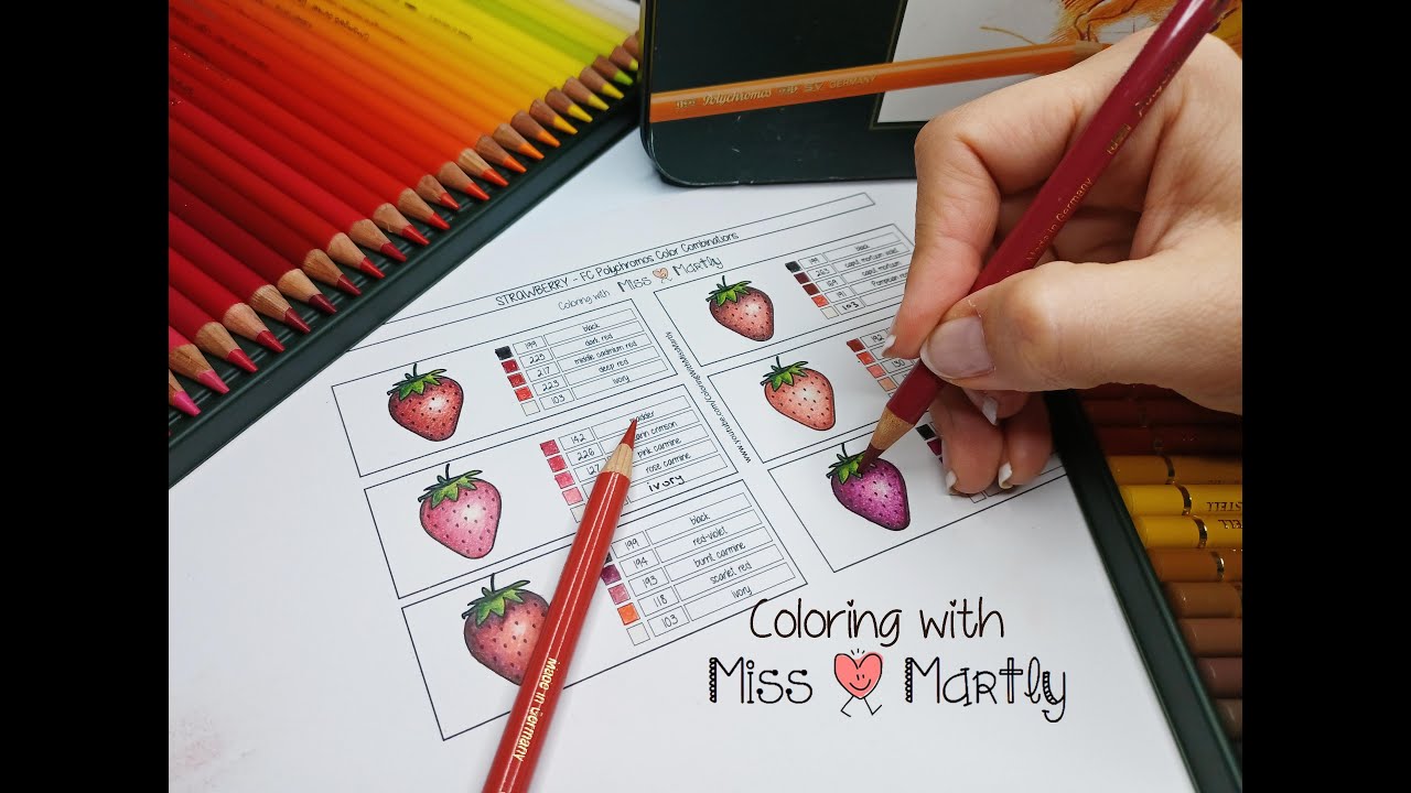 Best COMBOS for STRAWBERRIES with FC Polychromos Colored Pencils