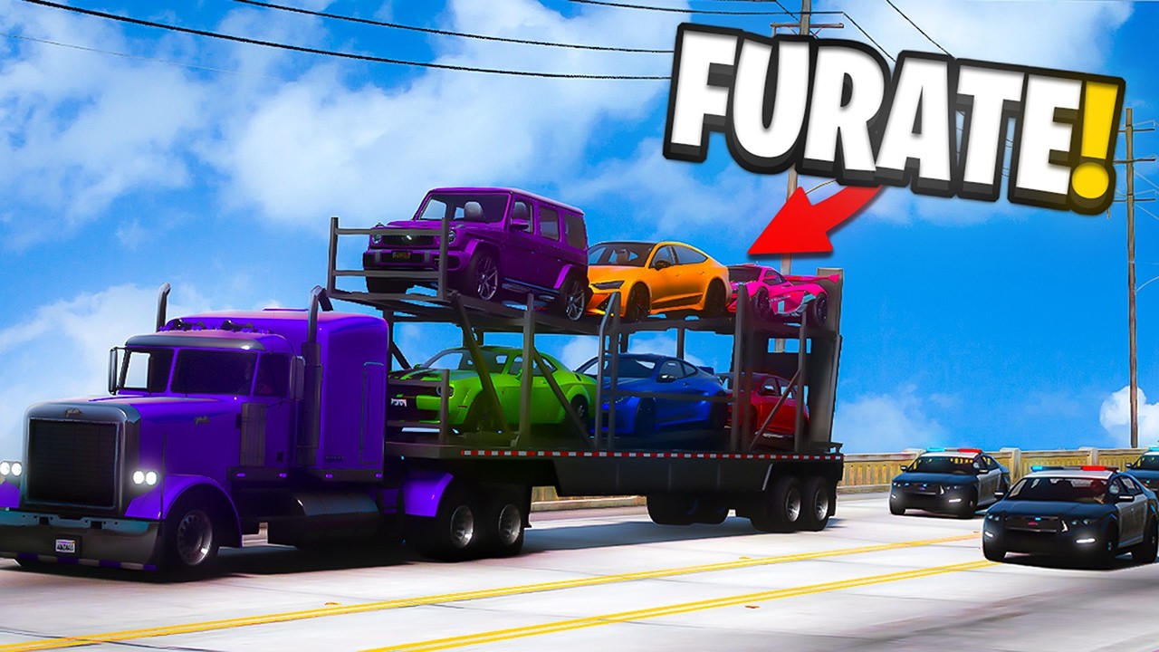 VAND MASINI FURATE FOLOSIND UN TIR I GTA 5 RP